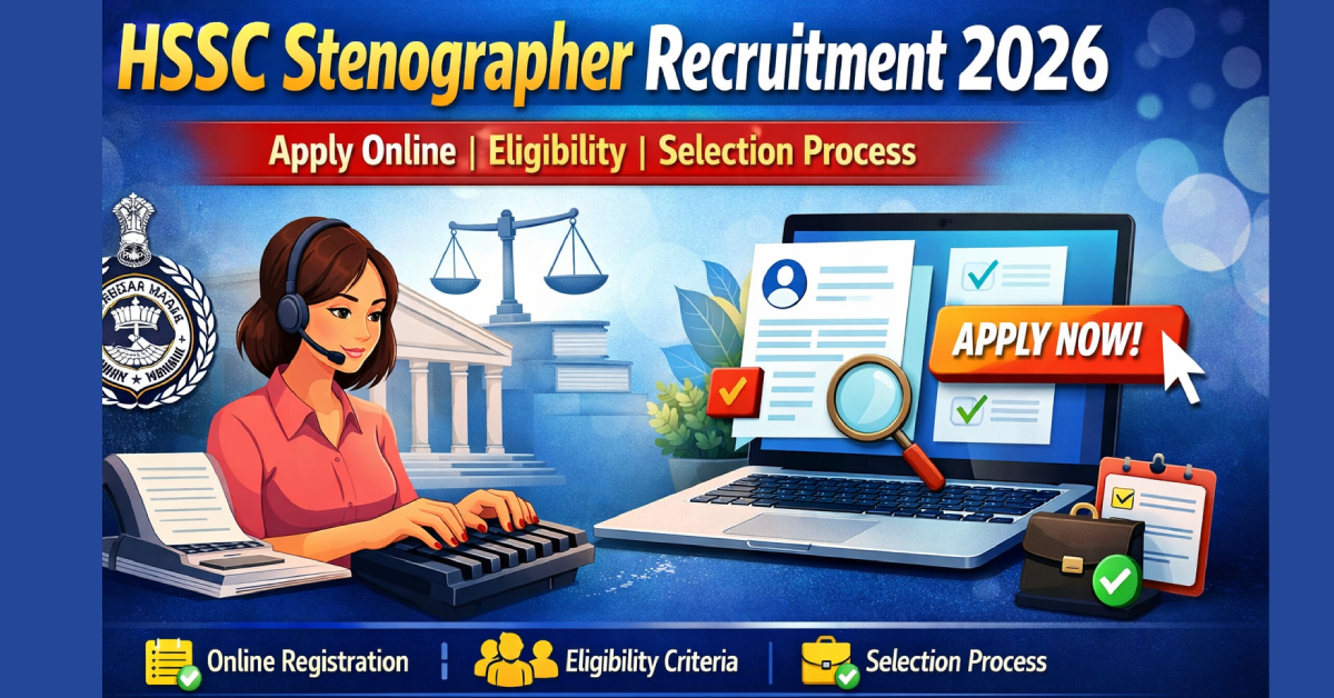 HSSC Stenographer Recruitment 2026 – Apply Online, Eligibility, Selection Process